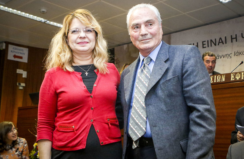 Ο Μιχάλης Τσώχος με την Αγγελική Γυπάκη