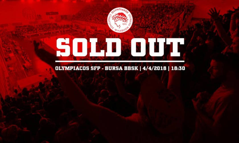 SOLD OUT ο τελικός Ολυμπιακός - Μπούρσα!