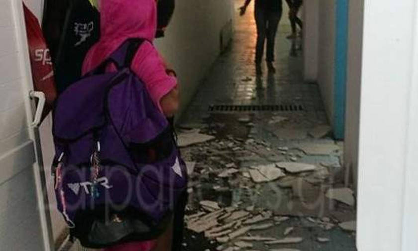 Χανιά: Πανικός στο κολυμβητήριο - Κατέρρευσε τμήμα της οροφής ενώ ήταν γεμάτο παιδιά