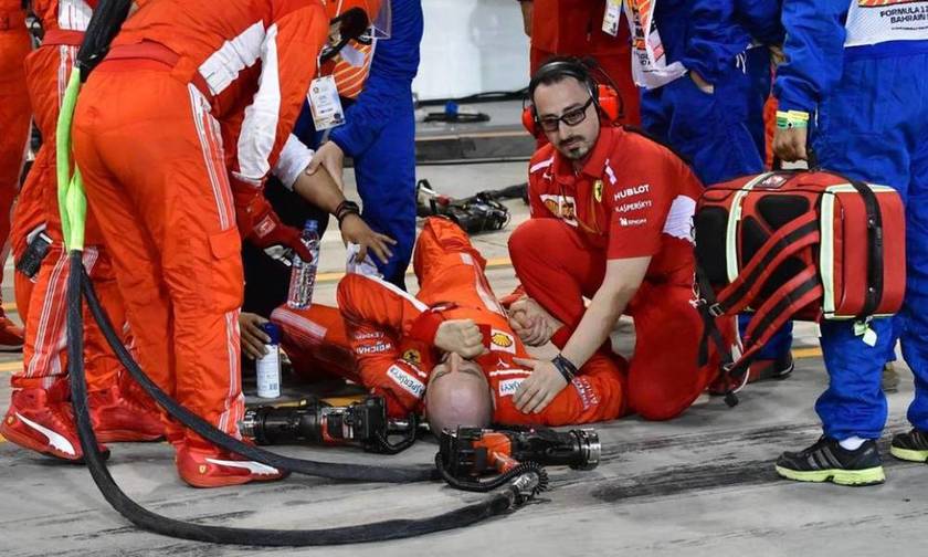 Χειρουργήθηκε ο μηχανικός της Φεράρι - Συγκλονιστικό βίντεο με τον τραυματισμό του από τον Ράικονεν