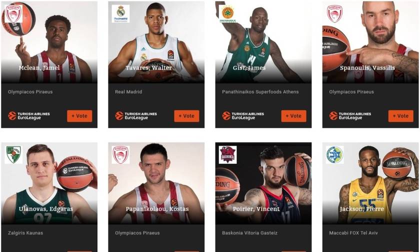 Euroleague: Ψηφίστε για τον MVP και την καλύτερη πεντάδα