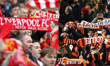 Οι οπαδοί τραγουδούν τους ύμνους των Λίβερπουλ και Ρόμα (vid)