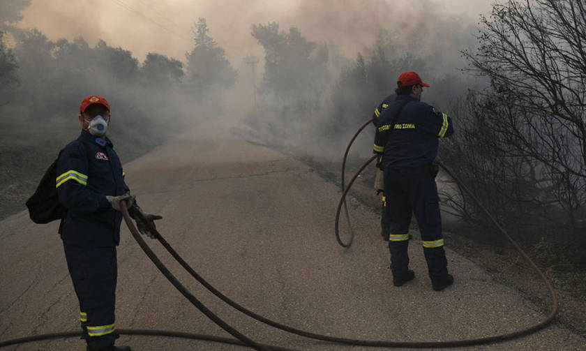 Εύβοια: Η φωτιά κινείται προς τα Ψαχνά