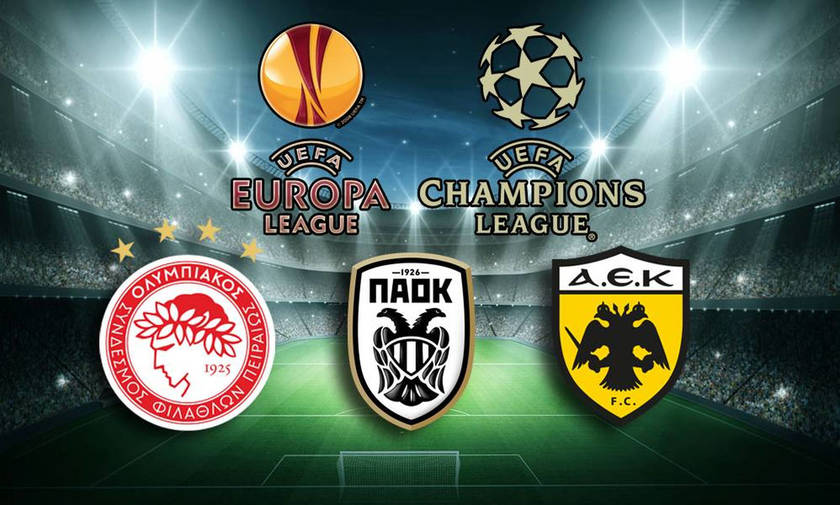 Champions League/ Europa League: Τα έσοδα για Ολυμπιακό, ΠΑΟΚ και ΑΕΚ