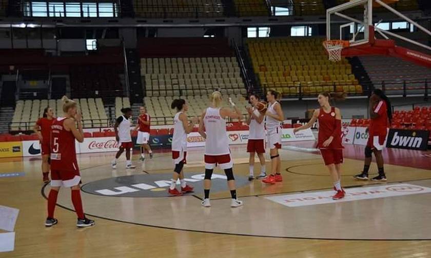 Προπόνηση στο ΣΕΦ για τον Ολυμπιακό ενόψει Βίσλα