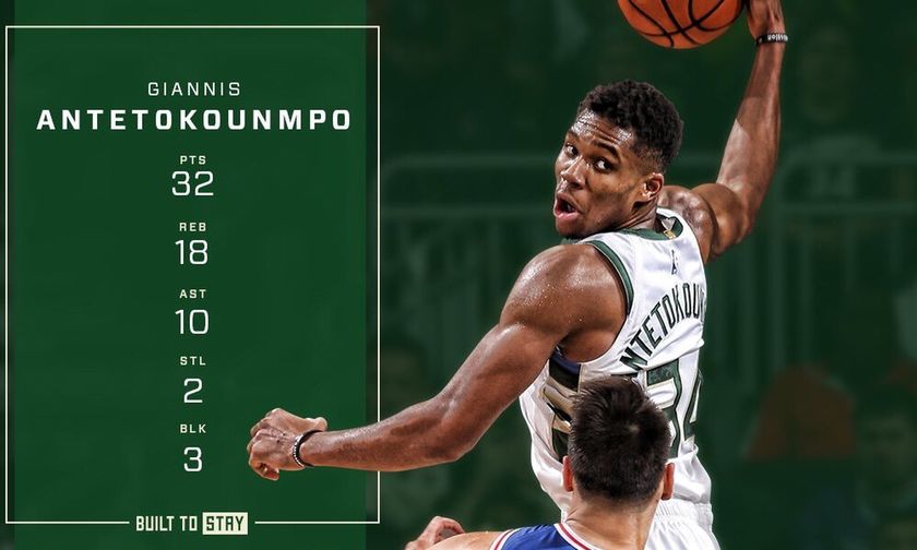Triple-double με μάτια στην πλάτη και... χορευτικά από τον Αντετοκούνμπο (vid)