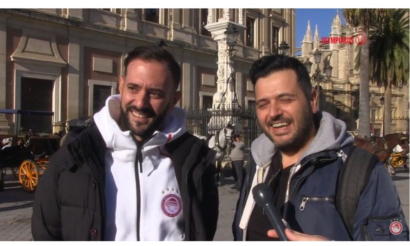 Το Olympiacos TV στο κέντρο της Σεβίλλης: «Ήρθαμε για το διπλό της Θρυλάρας»