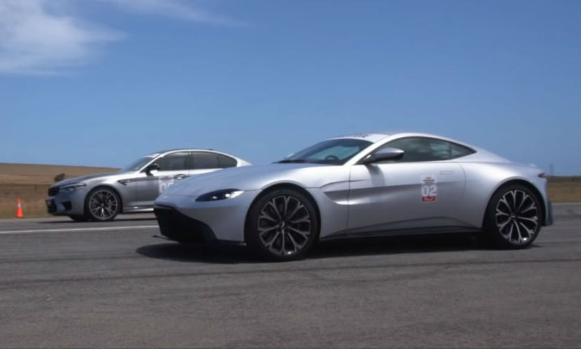 H BMW M5 «καταστρέφει» την Aston Martin Vantage (vid)