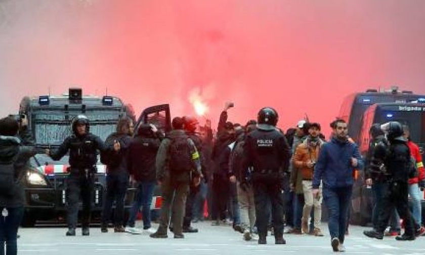 Επεισόδια οπαδών της Μπαρτσελόνα και της Λιόν