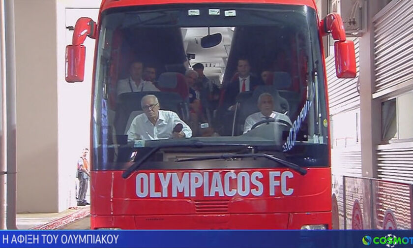 Video: Η άφιξη του Ολυμπιακού στο «Γ. Καραϊσκάκης»