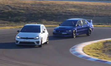 Μπορεί το VW Golf R να σταθεί δίπλα στο Mitsubishi Evo 9; (vid)