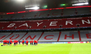 H προπόνηση του Ολυμπιακού στο επιβλητικό Allianz Arena (vid + pics)