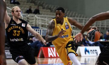 AEK - Ρέθυμνο 84-83: Mε τύχη και Τολιόπουλο