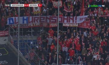 Χόφενχαϊμ - Μπάγερν: Διακοπή του ματς λόγω υβριστικού πανό! (vid)