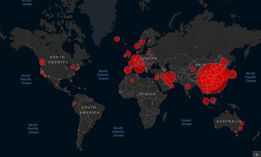 Κορονοϊός: LIVE παγκόσμιος χάρτης με τα κρούσματα!