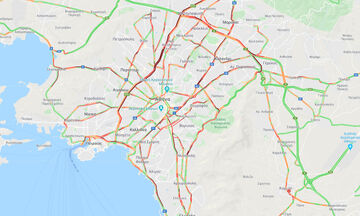 Κίνηση στους δρόμους: Κυκλοφοριακό χάος στην Αθήνα - LIVE χάρτης