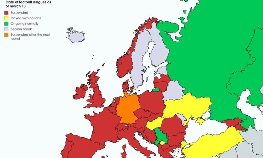 Σε ποιες χώρες αψηφούν τον κορονοϊό και παίζουν μπάλα ... 