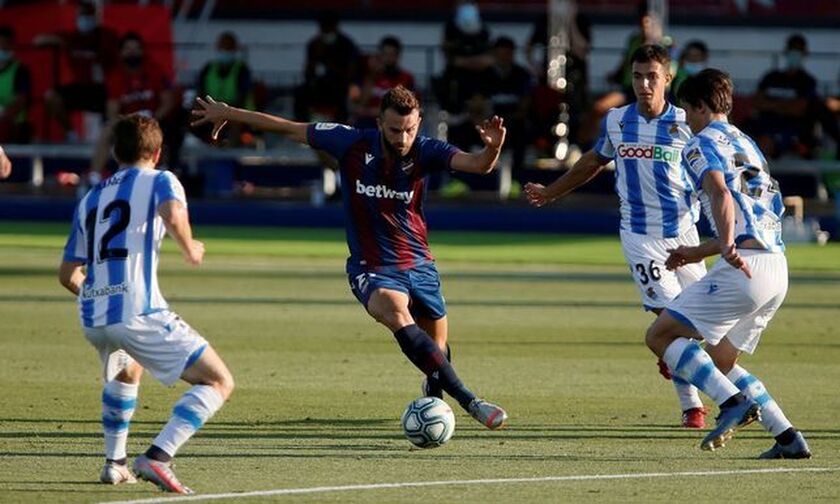 La Liga: Υπόθεση 16 λεπτών το Λεβάντε - Ρεάλ Σοσιεδάδ  (highlights)