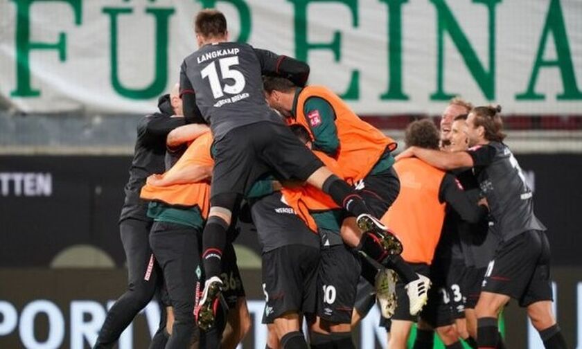 Bundesliga: Σώθηκε (στα μπαράζ και με το εκτός έδρας γκολ) η Βέρντερ Βρέμης!