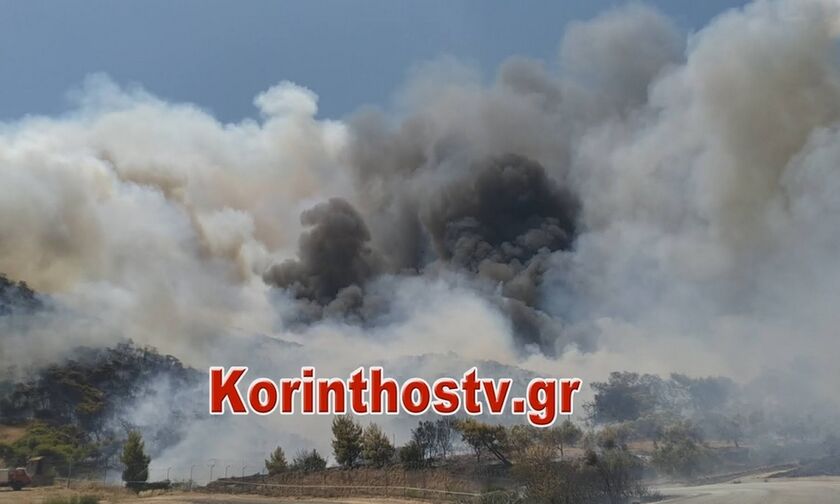Φωτιά στις Κεχριές: Κατευθύνεται προς Αθίκια - Δόθηκε εντολή εκκένωσης του χωριού (vid)