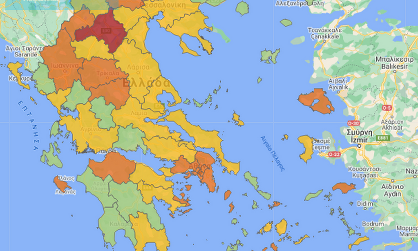 Χάρτης κορονοϊου: Οι περιοχές που θα ληφθούν τα μέτρα που ανακοίνωσε ο Πρωθυπουργός