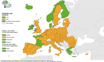Κορονοϊός: Χάρτης θετικότητας του ECDC - «Πράσινη» μετά από καιρό η Ελλάδα
