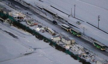 Καραμπόλα 130 αυτοκινήτων στην Ιαπωνία λόγω χιονιά- Ένας νεκρός (vid)