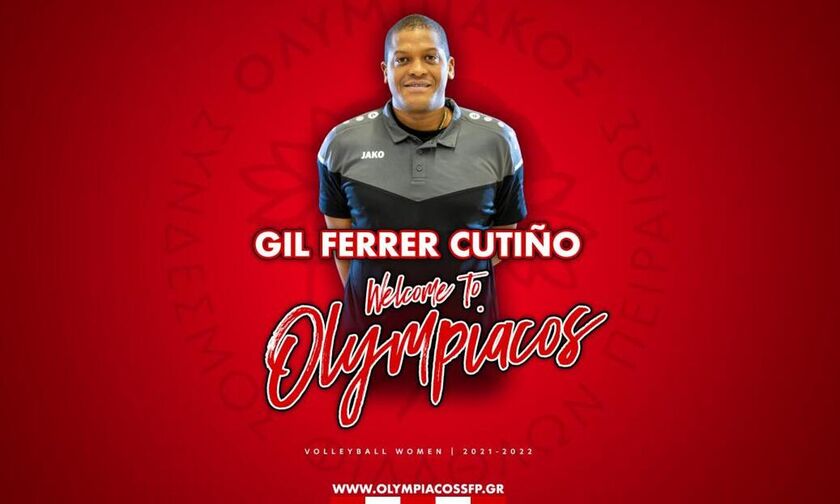 O Κουβανός προπονητής Ζιλ Φερέρ Κουτίνιο στην ομάδα βόλεϊ γυναικών του Ολυμπιακού
