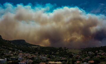 Φωτιά στoν Σχίνο: Εκκενώνονται οικισμοί κοντά στα Μέγαρα – Νέο μήνυμα από το 112 (vids)