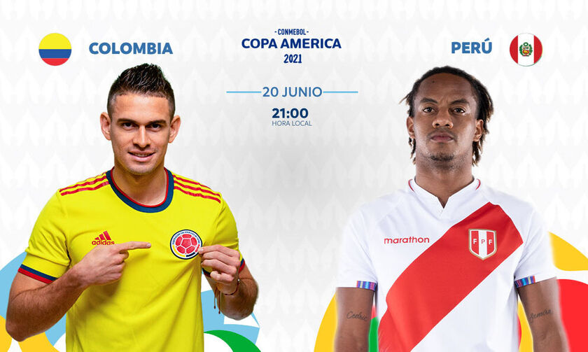 Copa America 2021: Live Streaming: Koλομβία - Περού (03:00) 