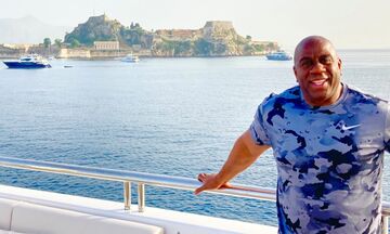 Μάτζικ Τζόνσον: Διακοπές στην Ελλάδα - Με το σκάφος του στην Κέρκυρα (vid-pics)