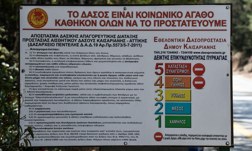 Πολύ υψηλός ο κίνδυνος πυρκαγιάς για την Κυριακή 11 Ιουλίου