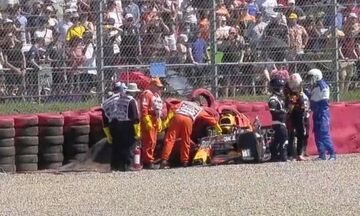 Formula 1: Δείτε τη σύγκρουση Χάμιλτον-Φερστάπεν, προσωρινή διακοπή του Grand Prix (vid)