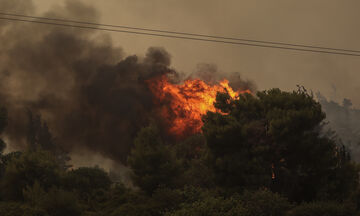 Πυρκαγιά στη Βαρυμπόμπη: Έκλεισε η Εθνική - Εκκενώνονται ο Άγιος Στέφανος και εργοστάσια 