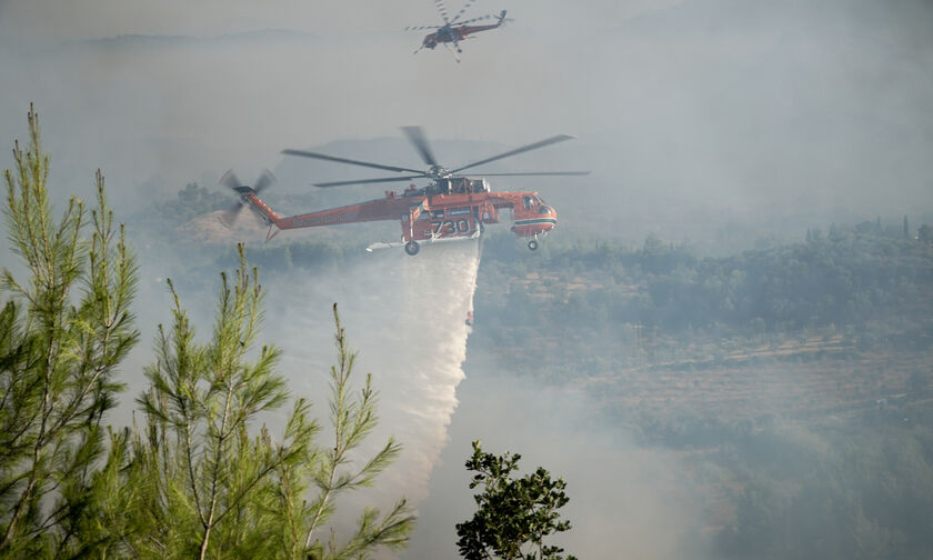 Ηλεία: Επιχειρούν τρία εναέρια πυροσβεστικά μέσα - Σε εξέλιξη η πυρκαγιά στην Ανατολική Μάνη