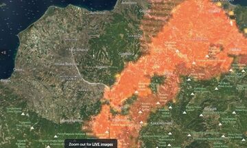 Χάρτης: Δείτε LIVE τα μέτωπα των πυρκαγιών στην Εύβοια