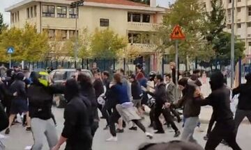 Θεσσαλονίκη: Άγρια επεισόδια έξω από σχολείο στη Σταυρούπολη (vid)