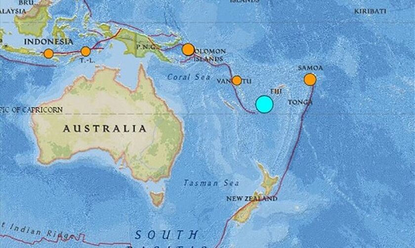 Ισχυρός σεισμός 7,2 Ρίχτερ στα νησιά Βανουάτου στον Ειρηνικό