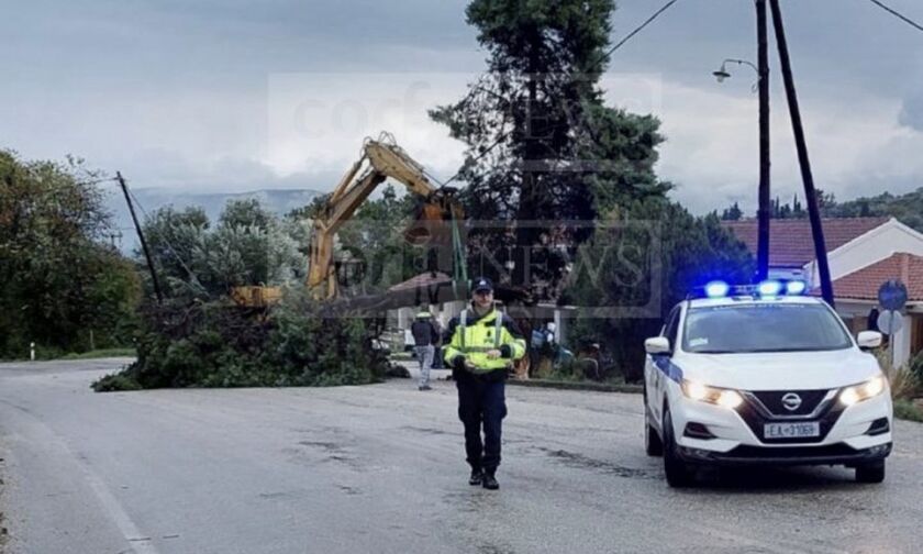 Κέρκυρα: Θυελλώδεις άνεμοι στο νησί με πτώσεις δέντρων και δεμένα πλοία