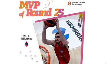 MVP αγωνιστικής: Κορυφαίος και πάλι ο Μιλουτίνοφ