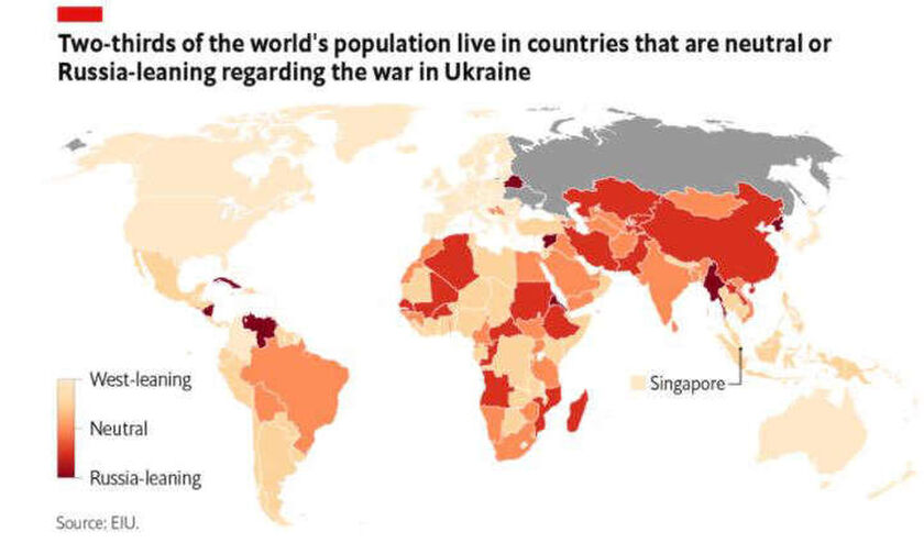Ο νέος χάρτης: Ποιες χώρες στηρίζουν τη Ρωσία και γιατί