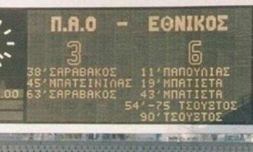 Η «εξάρα» του Εθνικού στην έδρα του Παναθηναϊκού (vid)