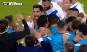 Ελλάδα-Κύπρος: Το γκολ του Μπακασέτα για το 1-0