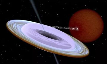 Παράξενη κλίση μαύρης τρύπας σε διπλό αστρικό σύστημα