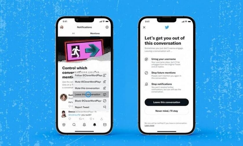 Twitter: Νέα λειτουργία unnmentioning για αποχώρηση από συζητήσεις