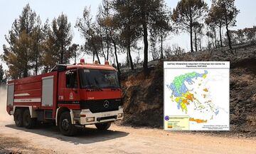 Πολύ υψηλός κίνδυνος πυρκαγιάς σε Αττική, Στερεά Ελλάδα, Πελοπόννησο, Κρήτη και Β. Αιγαίο