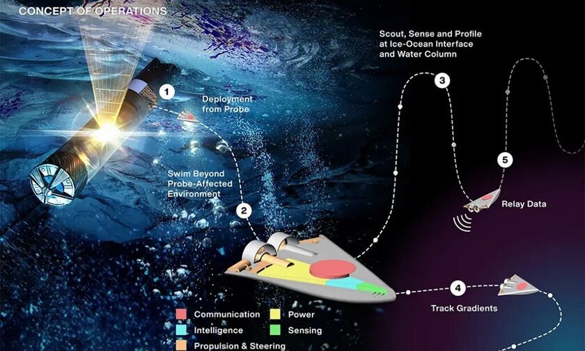 Ρομπότ-κολυμβητές θα αναζητήσουν εξωγήινη ζωή στο ηλιακό μας σύστημα