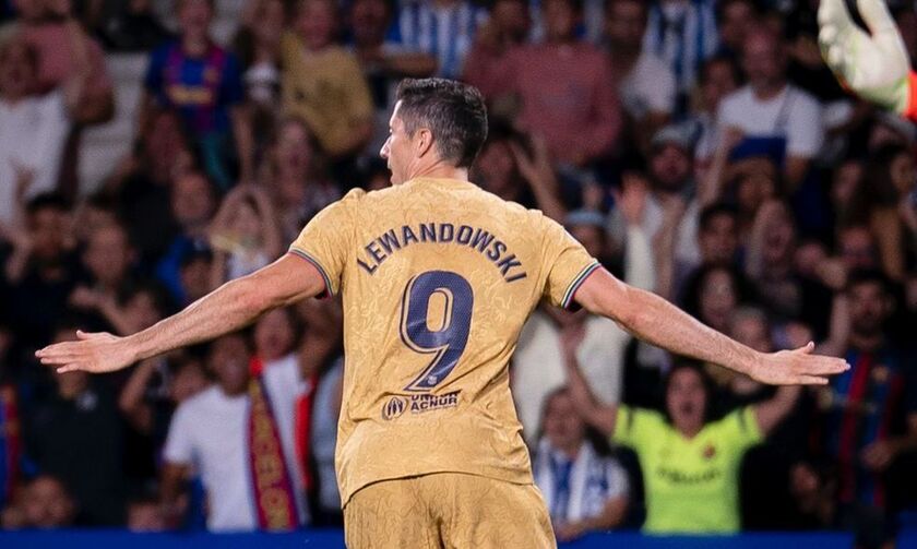 Ρεάλ Σοσιεδάδ - Μπαρτσελόνα: Το γκολ του Λεβαντόφσκι στα 45 δευτερόλεπτα (vid)