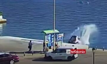 Κεφαλονιά: Βίντεο ντοκουμέντο από την πτώση του αυτοκινήτου στη θάλασσα