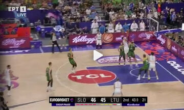 Σλοβενία - Λιθουανία | Βγαλμένο από... NBA το τελευταίο λεπτό του ημιχρόνου!